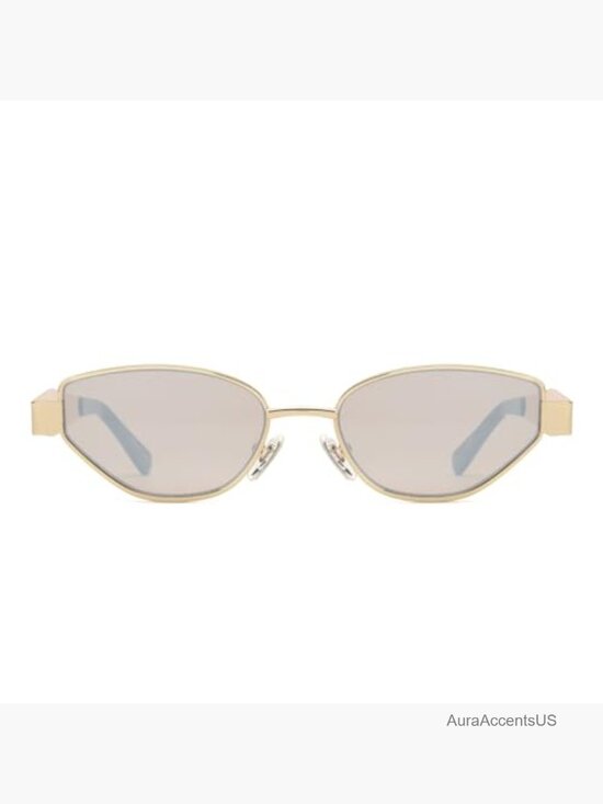 Retro Oval Cat Eye Sunglasses Women Trendy Narrow Cateye  display picture 1